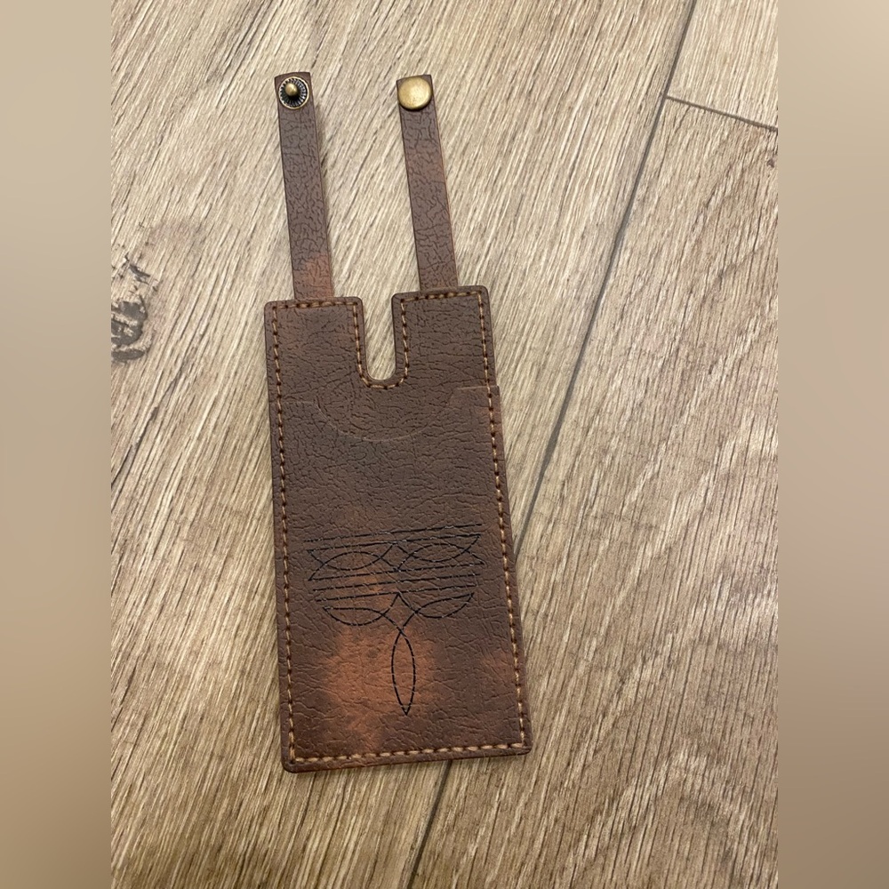 NEW dark brown boot wallet